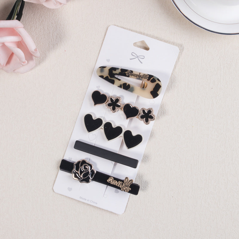 Wholesale Pearl with Diamond Bow and Starfish Plastic Hair Clips
